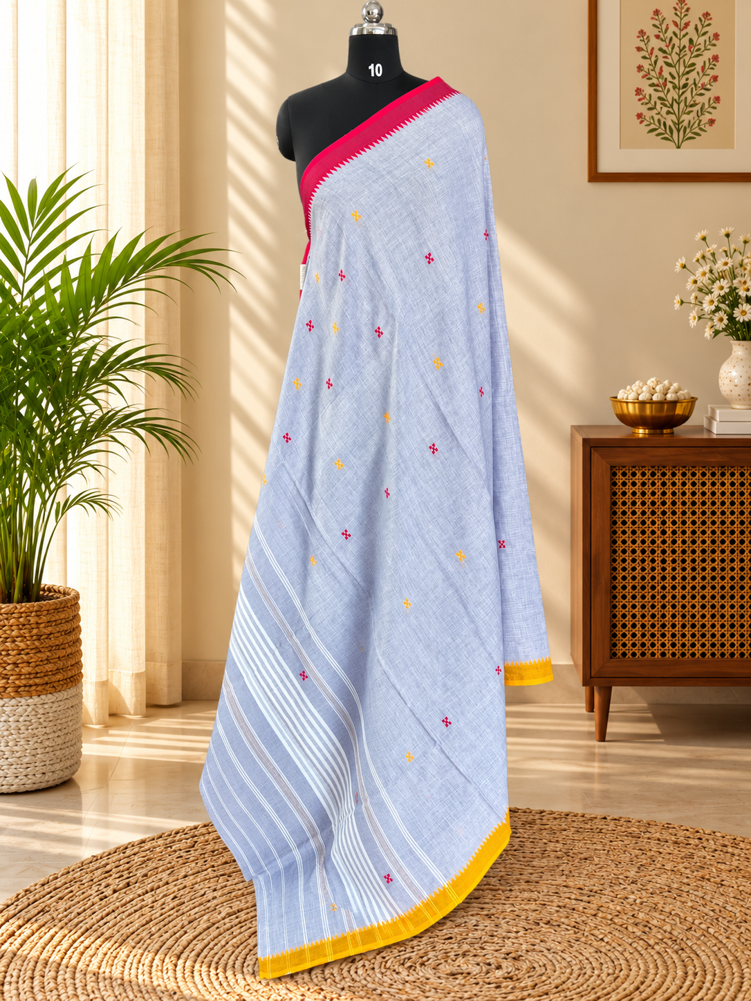 GREY DHANIAKHALI SAREE