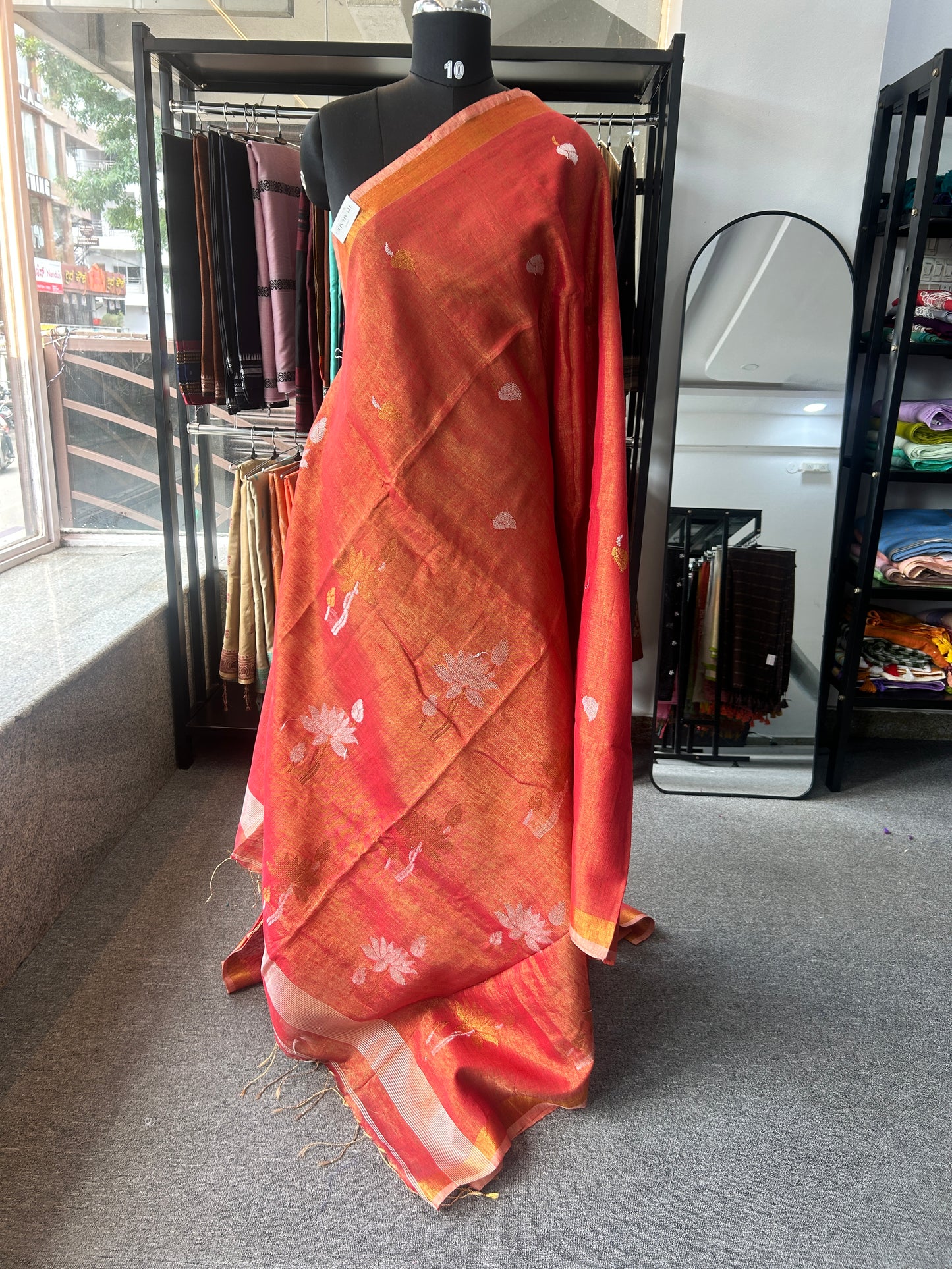 ORANGE TISSUE JAMDANI
