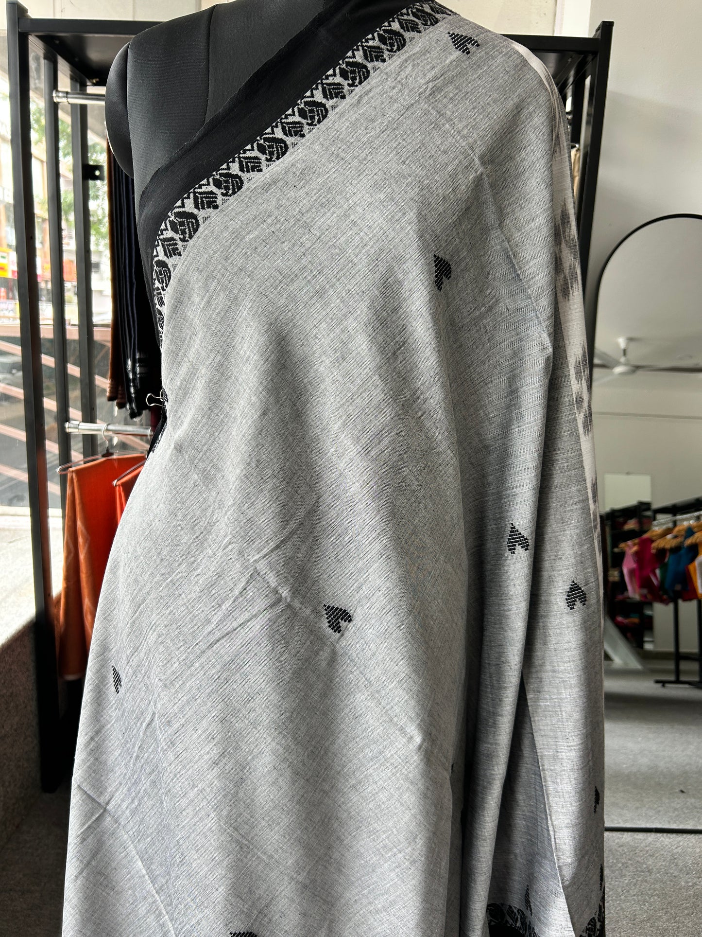 GREY DHANIAKHALI SAREE