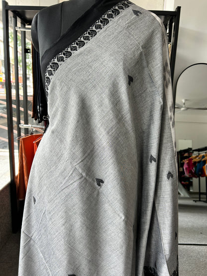 GREY DHANIAKHALI SAREE