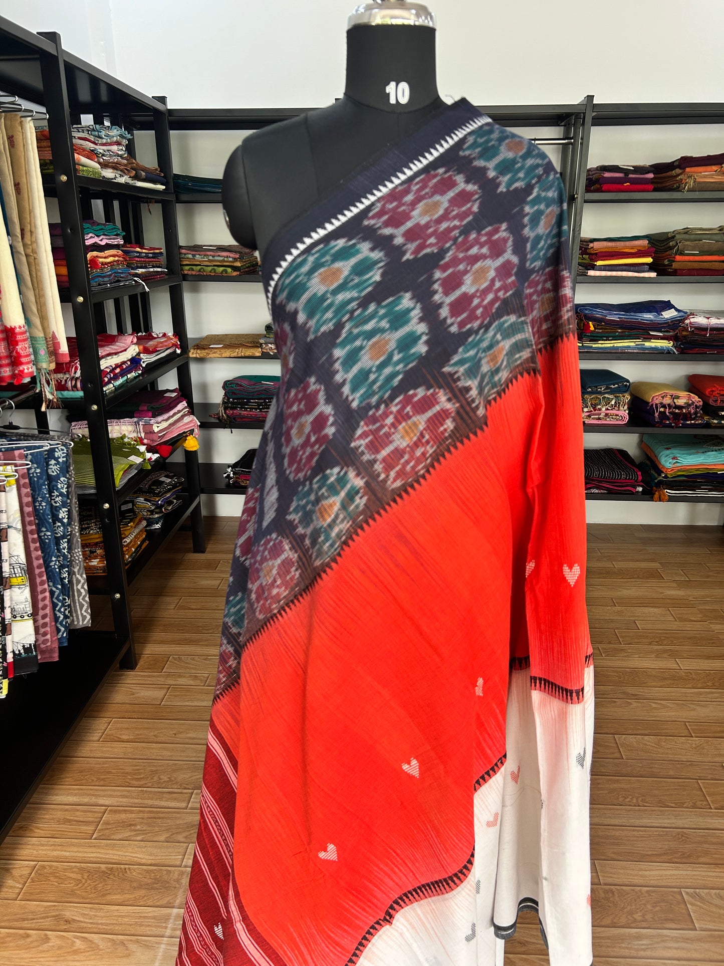 ORANGE DHANIAKHALI SAREE