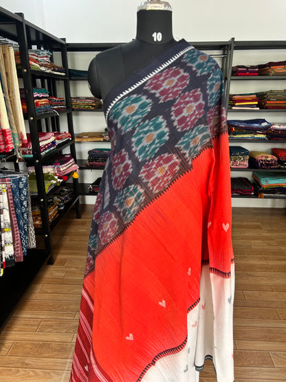 ORANGE DHANIAKHALI SAREE