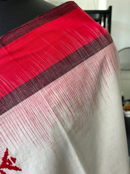 WHITE DHANIAKHALI SAREE