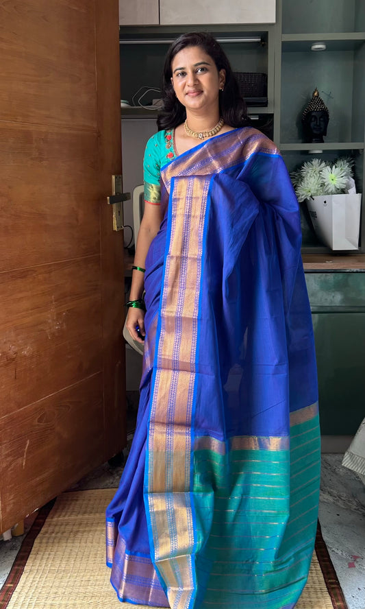 BLUE NARAYANPET SAREE