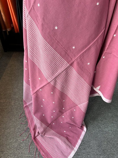 PINK JAMDANI SAREE