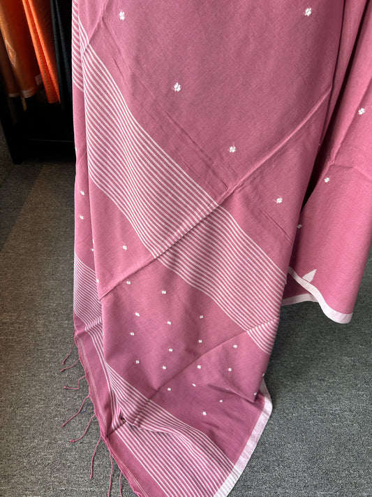 PINK JAMDANI SAREE