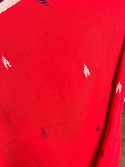 RED TEMPLE JAMDANI