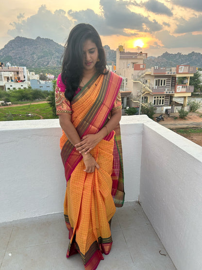 ORANGE KANCHI COTTON