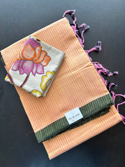 ORANGE MANGALAGIRI SAREE