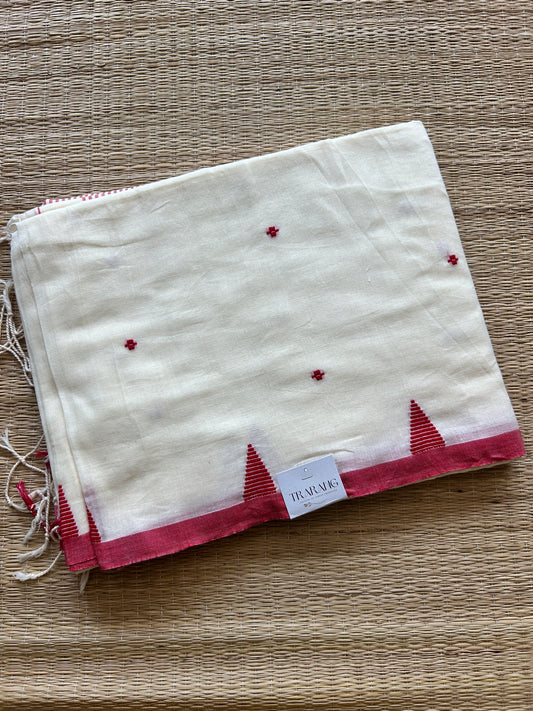 RED MUL JAMDANI SAREE