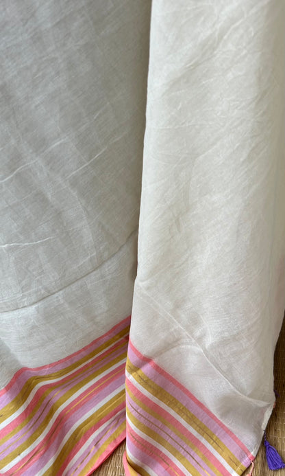 WHITE MUL SAREE