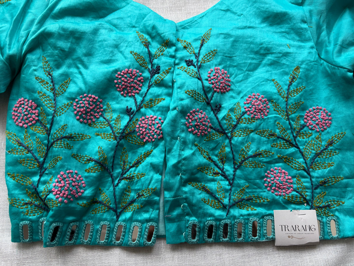 Blue Embroidered blouse