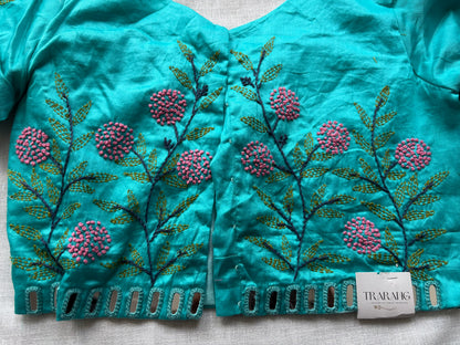 Blue Embroidered blouse