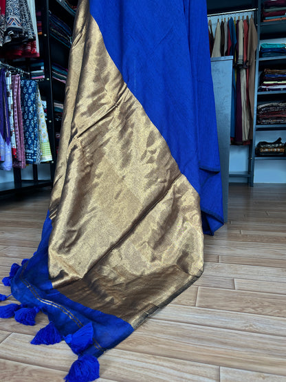 BLUE ACRYLIC SAREE