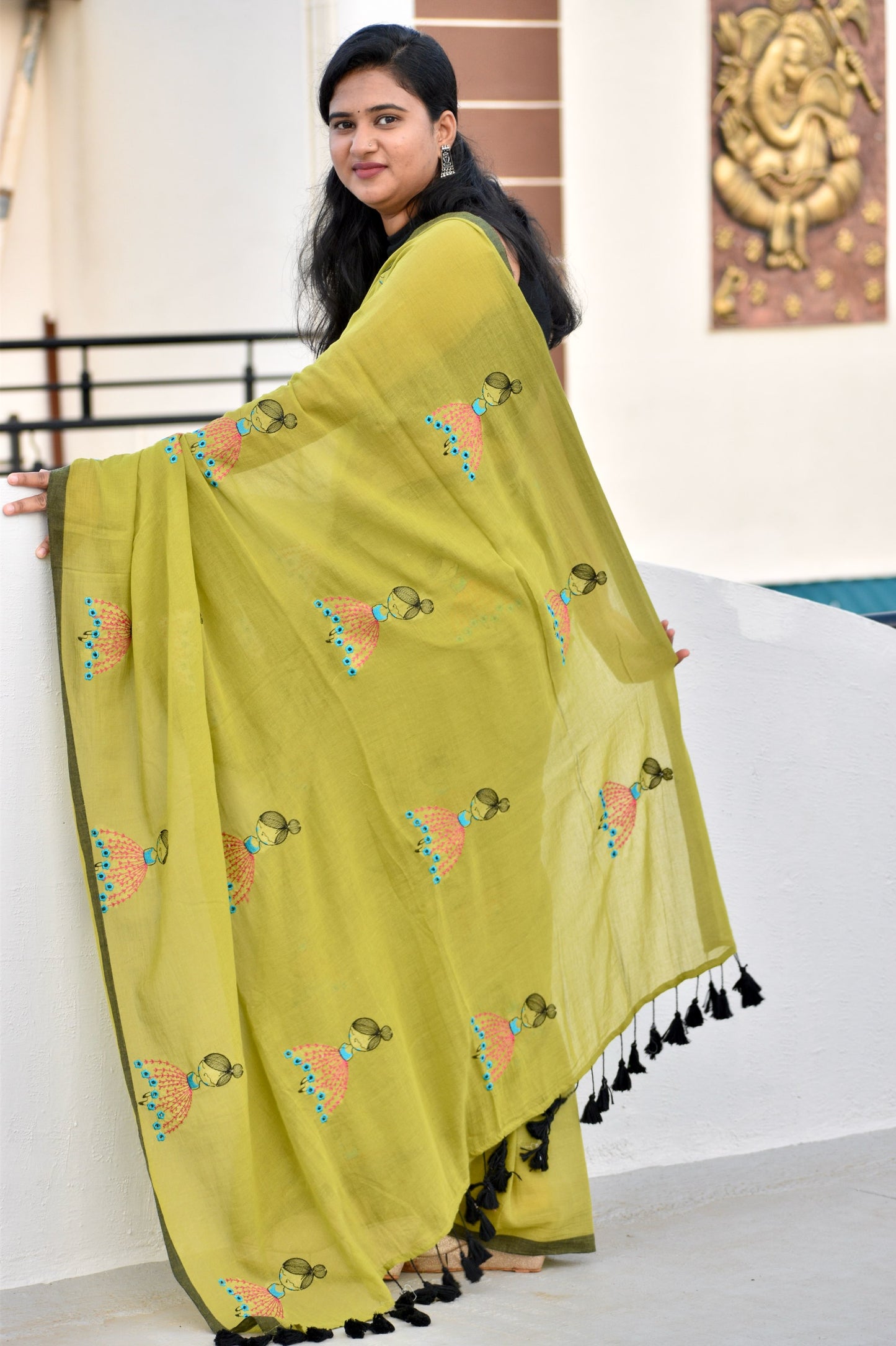 GREEN MUL SAREE