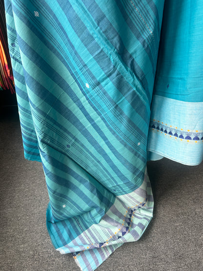 BLUE DHANIAKHALI SAREE