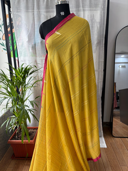 YELLOW JAMDANI SAREE