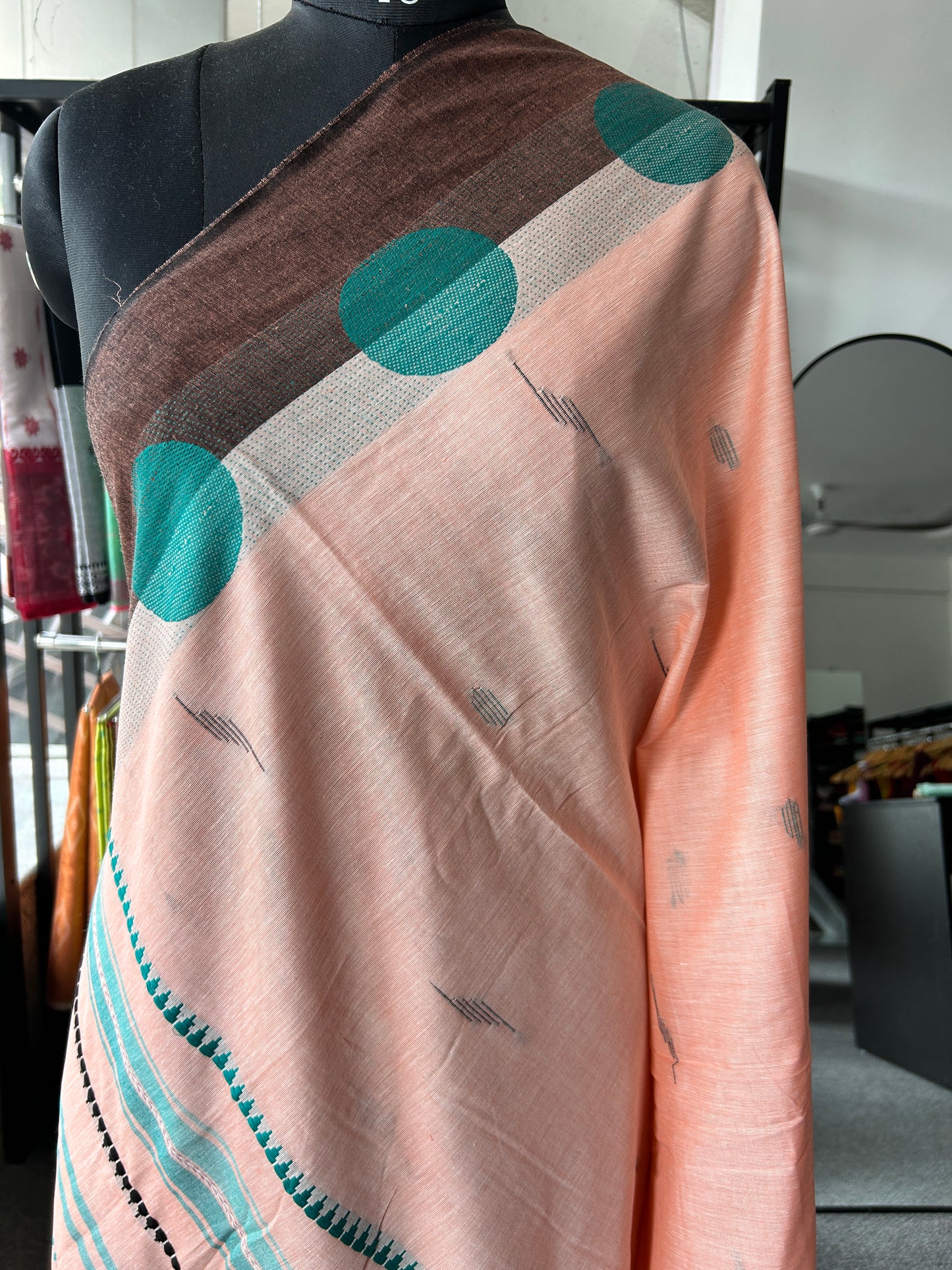 ORANGE DHANIAKHALI SAREE