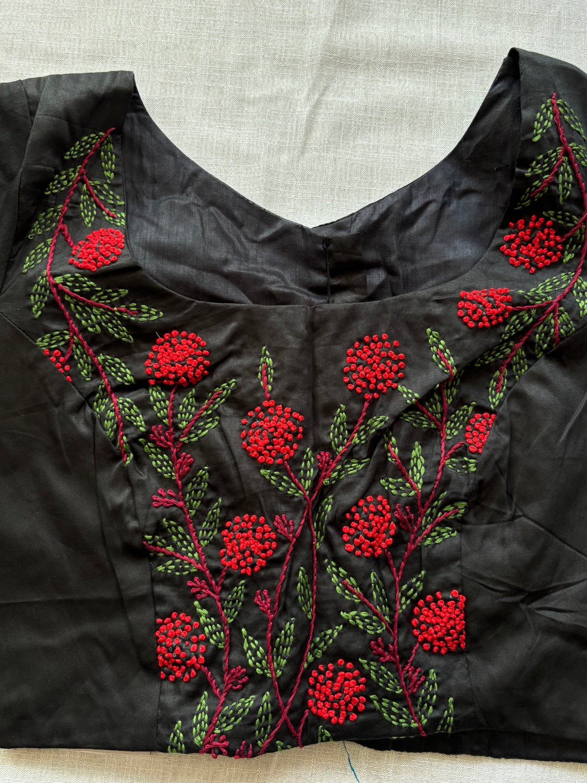 Black Embroidered blouse