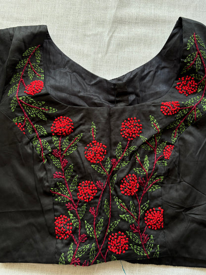Black Embroidered blouse