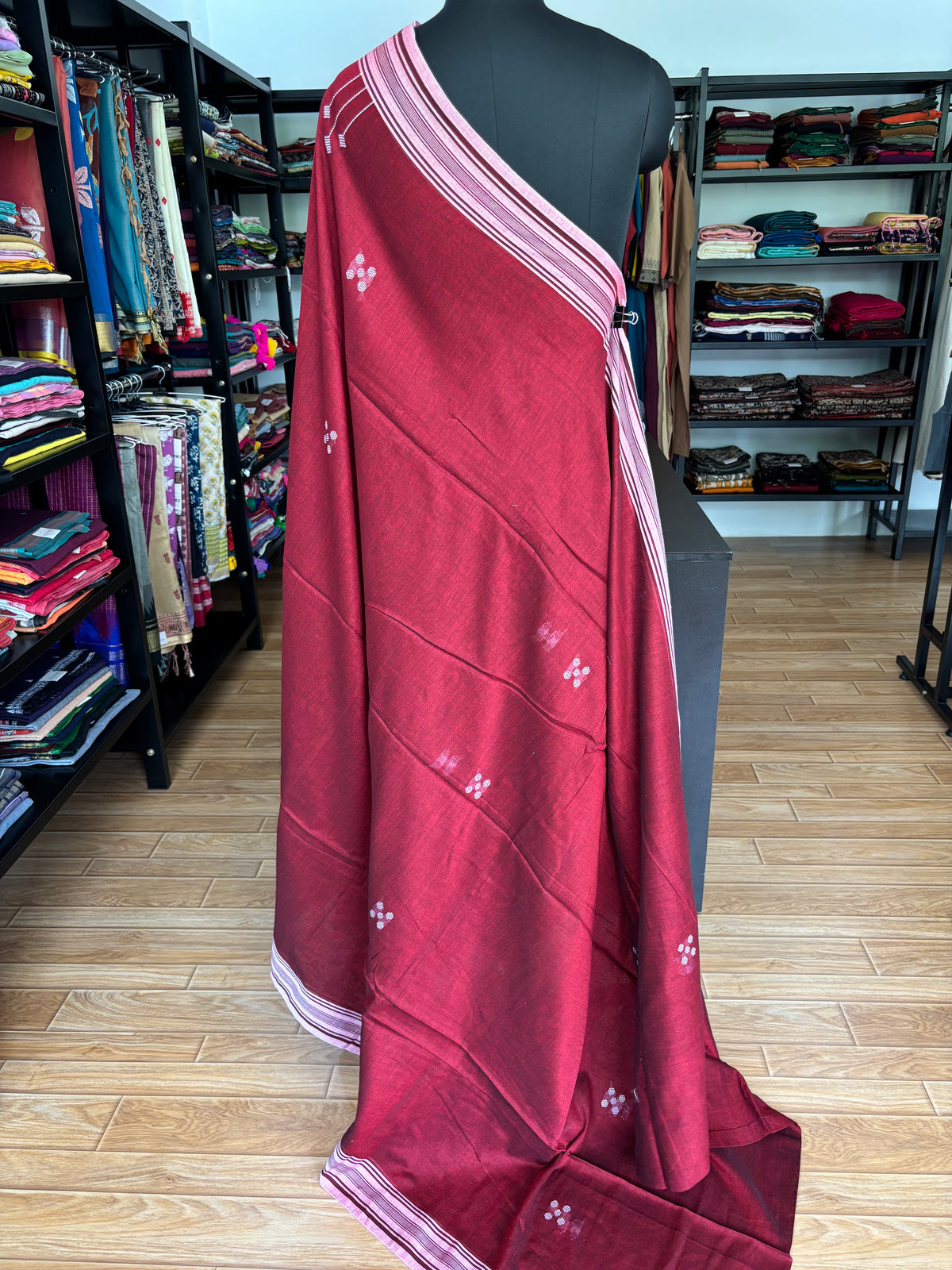 RED BHUJODI SAREE