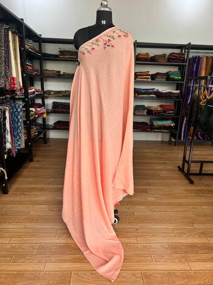 ORANGE KATHA MUL SAREE