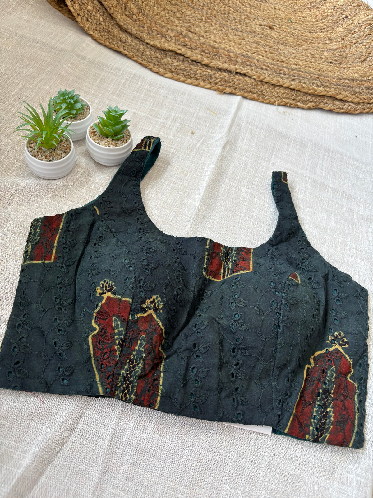 GREEN HAKOBA BLOUSE