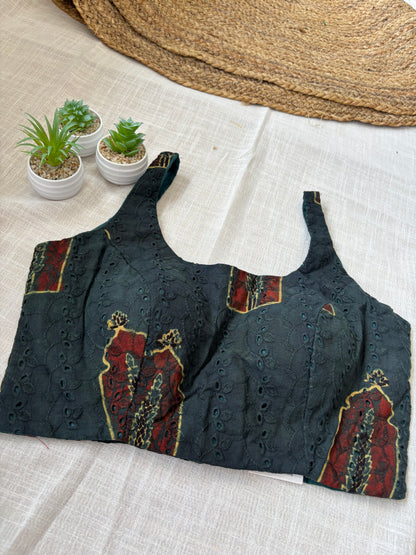 GREEN HAKOBA BLOUSE