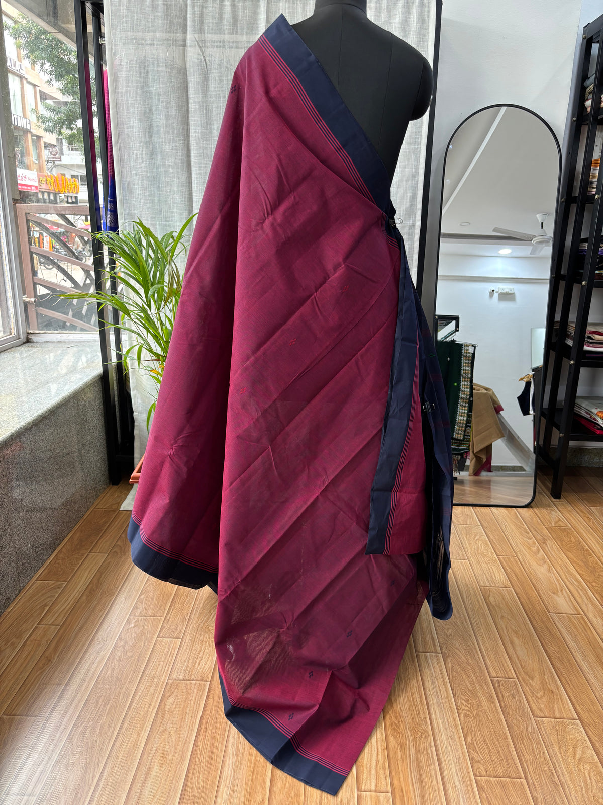 MAROON NEGAMAM COTTON