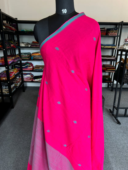 PINK JAMDANI SAREE