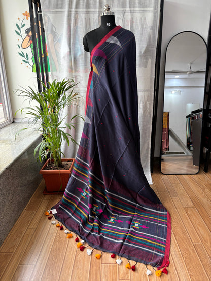 BLUE JAMDANI SAREE