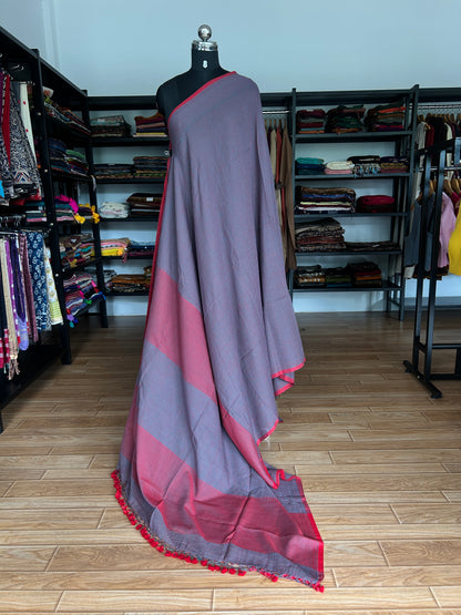 LAVENDER CHECKS  MUL SAREE