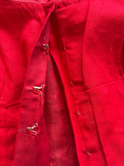 Red hand painted blouse