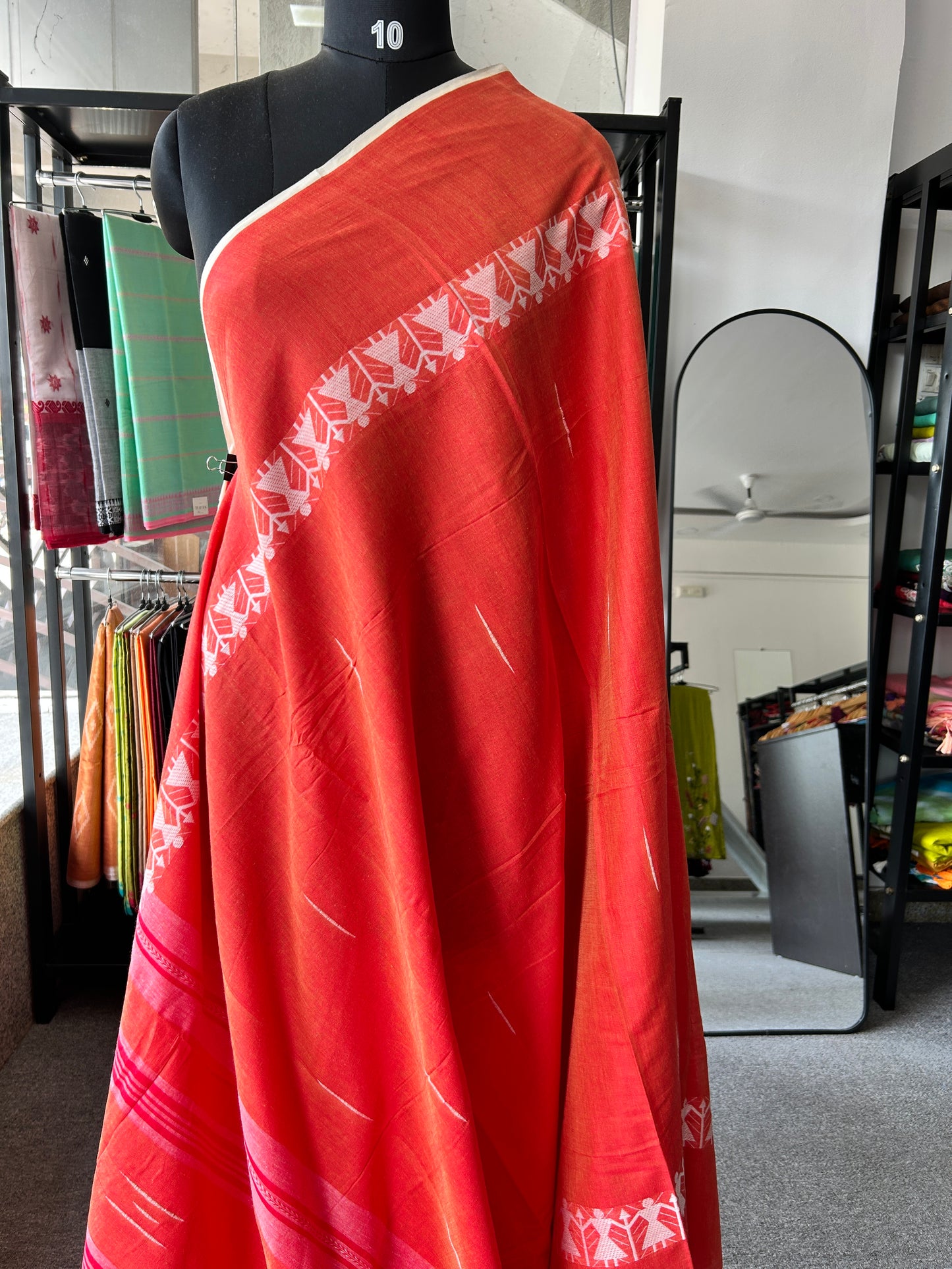 ORANGE DHANIAKHALI SAREE