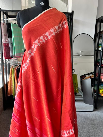 ORANGE DHANIAKHALI SAREE