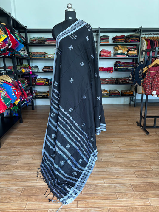 BLACK BHUJODI SAREE
