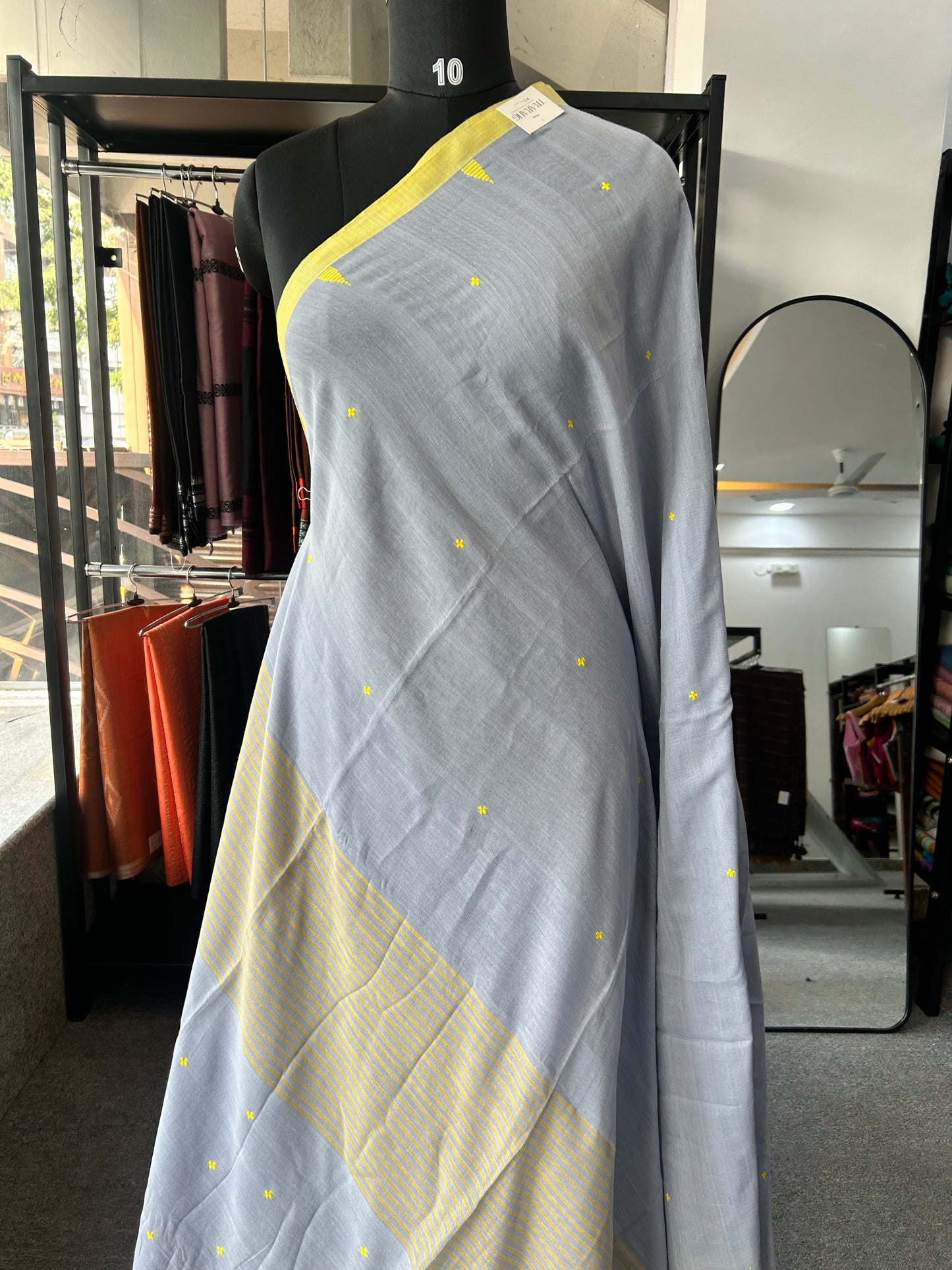 GREY JAMDANI SAREE