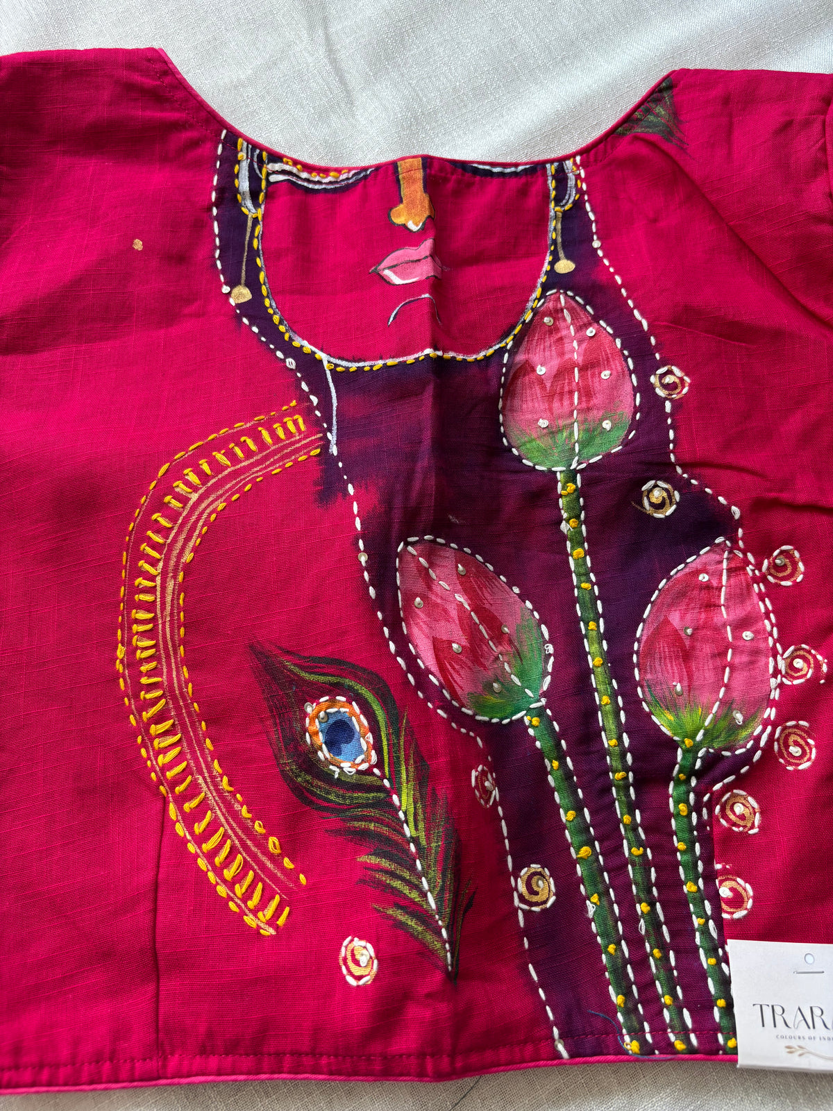 Pink hand painted blouse