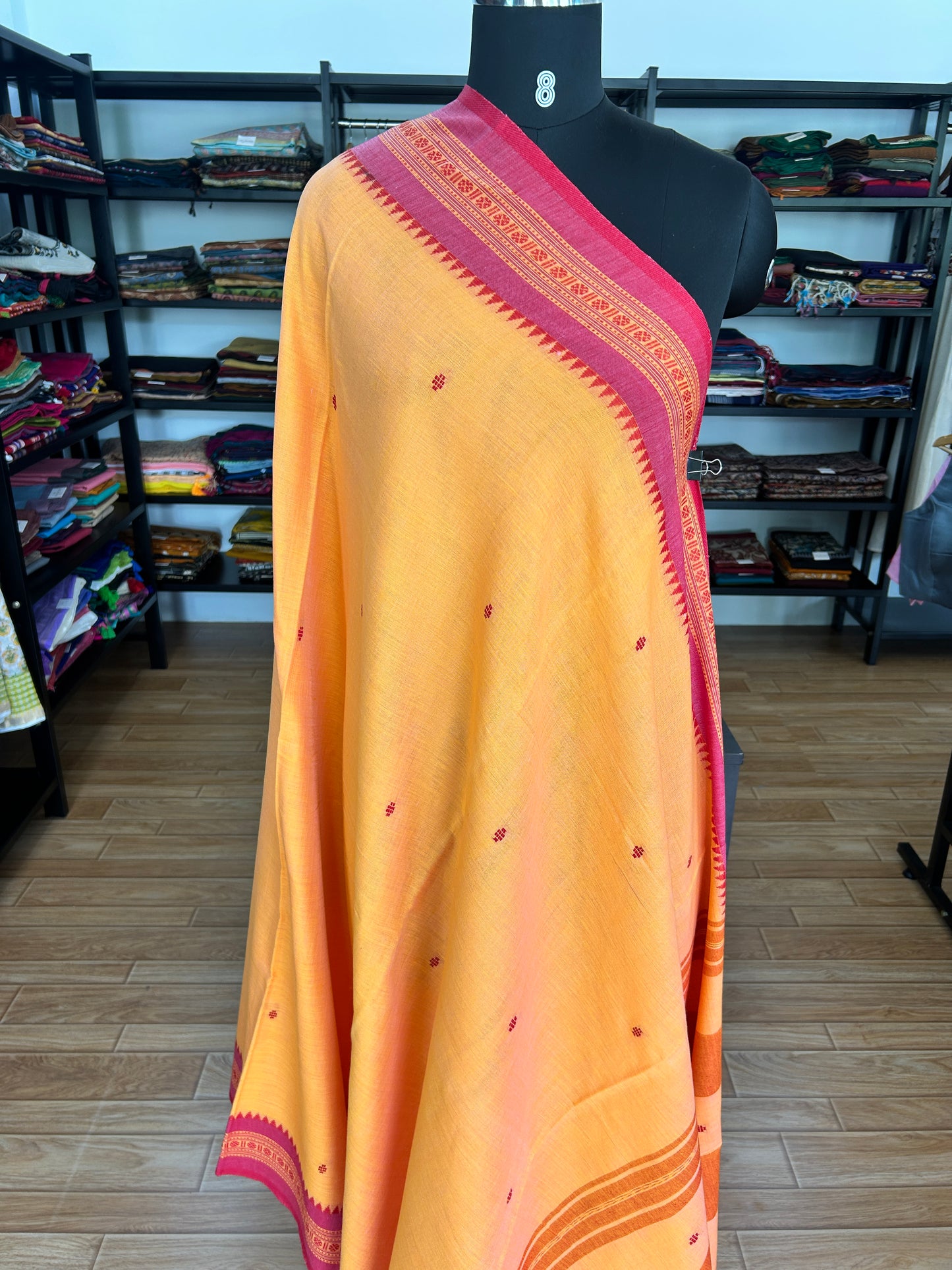 ORANGE DHANIAKHALI SAREE