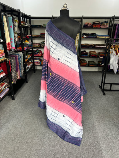 BLUE DHANIAKHALI SAREE