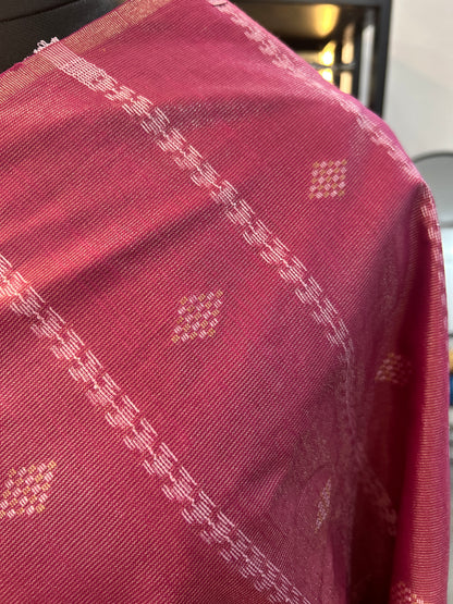 PINK TISSUE SAREE