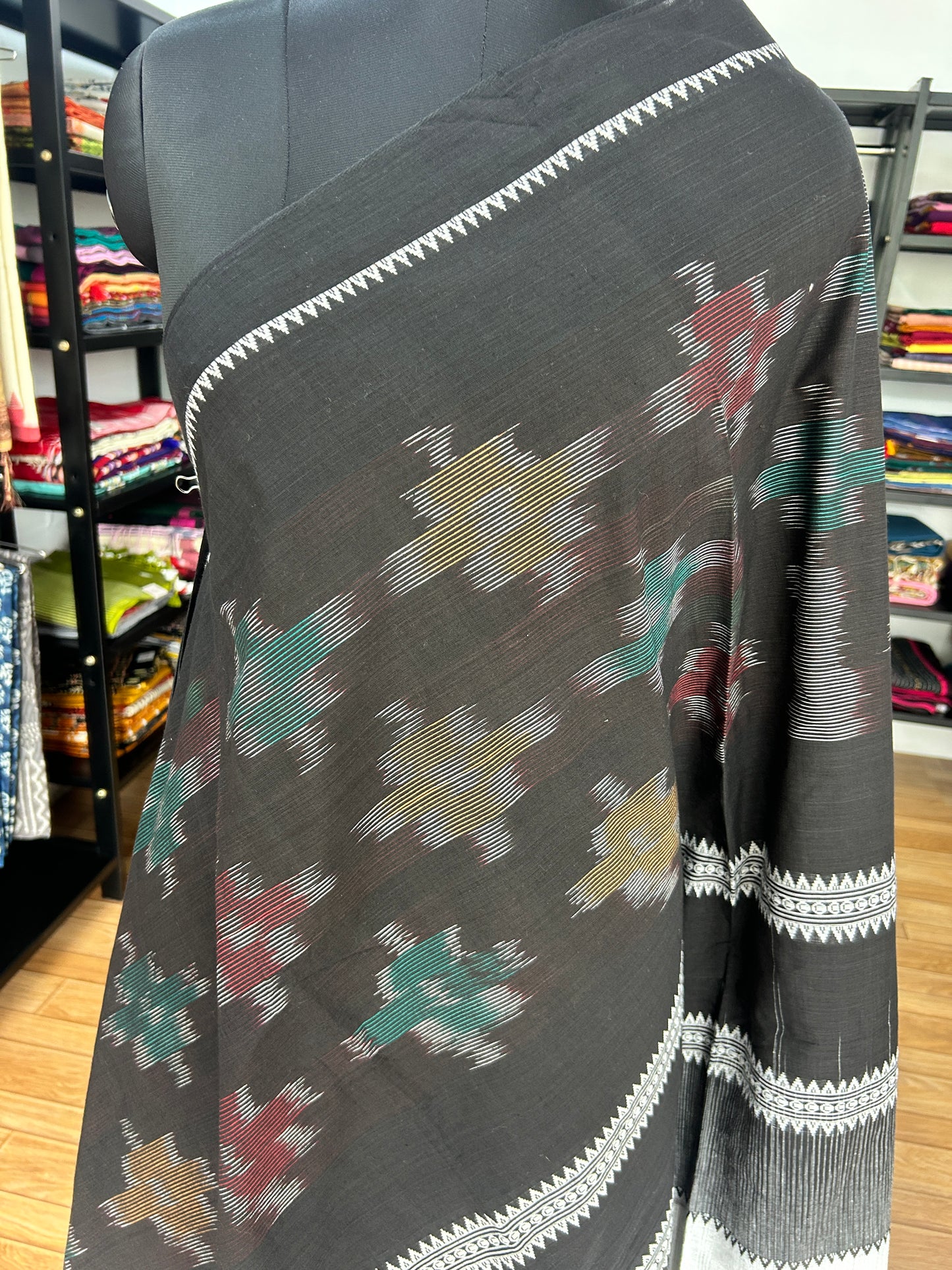BLACK DHANIAKHALI SAREE