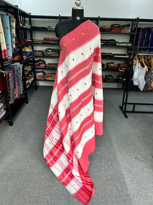 WHITE DHANIAKHALI SAREE