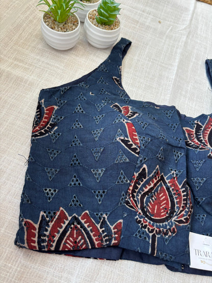 NAVY BLUE HAKOBA BLOUSE