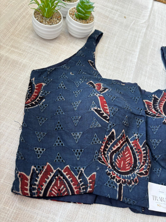 NAVY BLUE HAKOBA BLOUSE