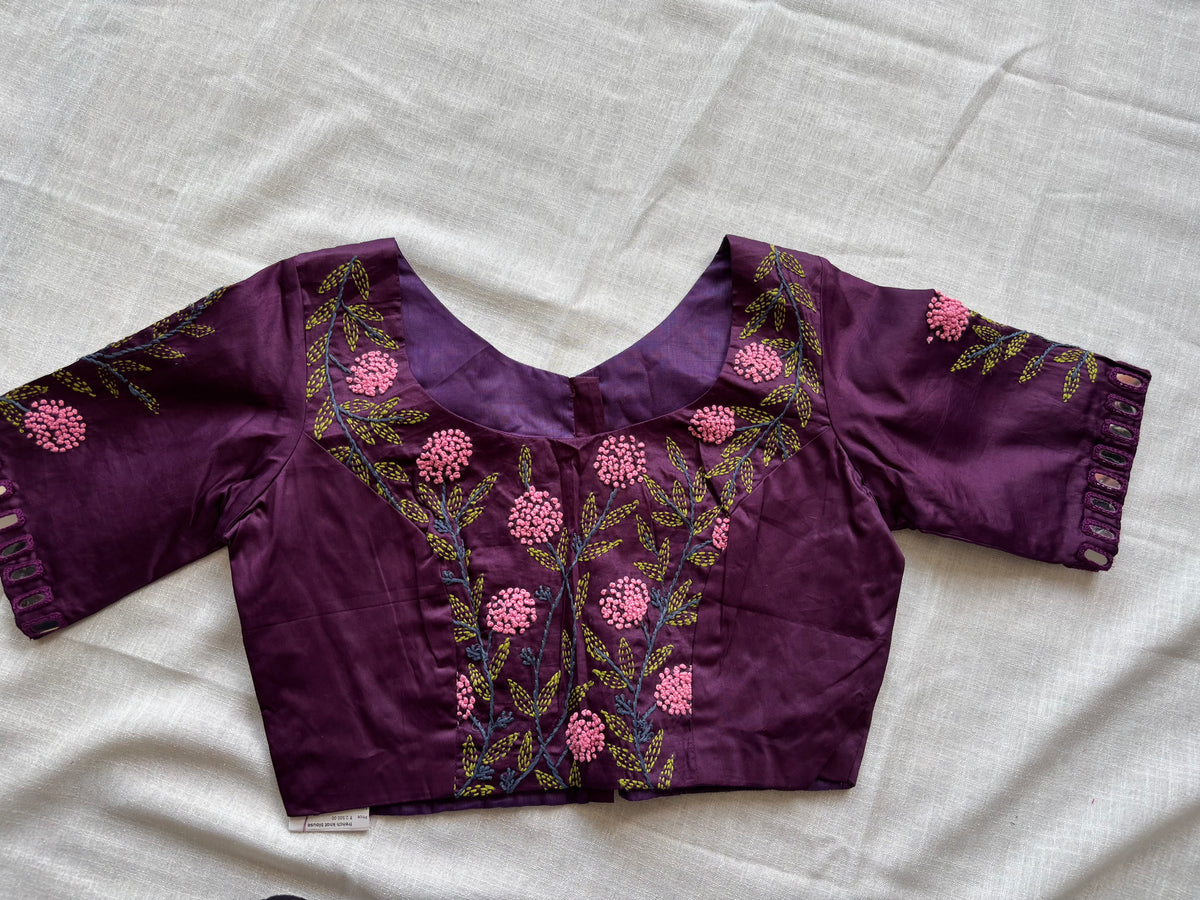 Purple Embroidered blouse