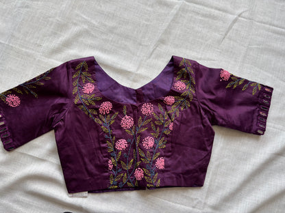 Purple Embroidered blouse