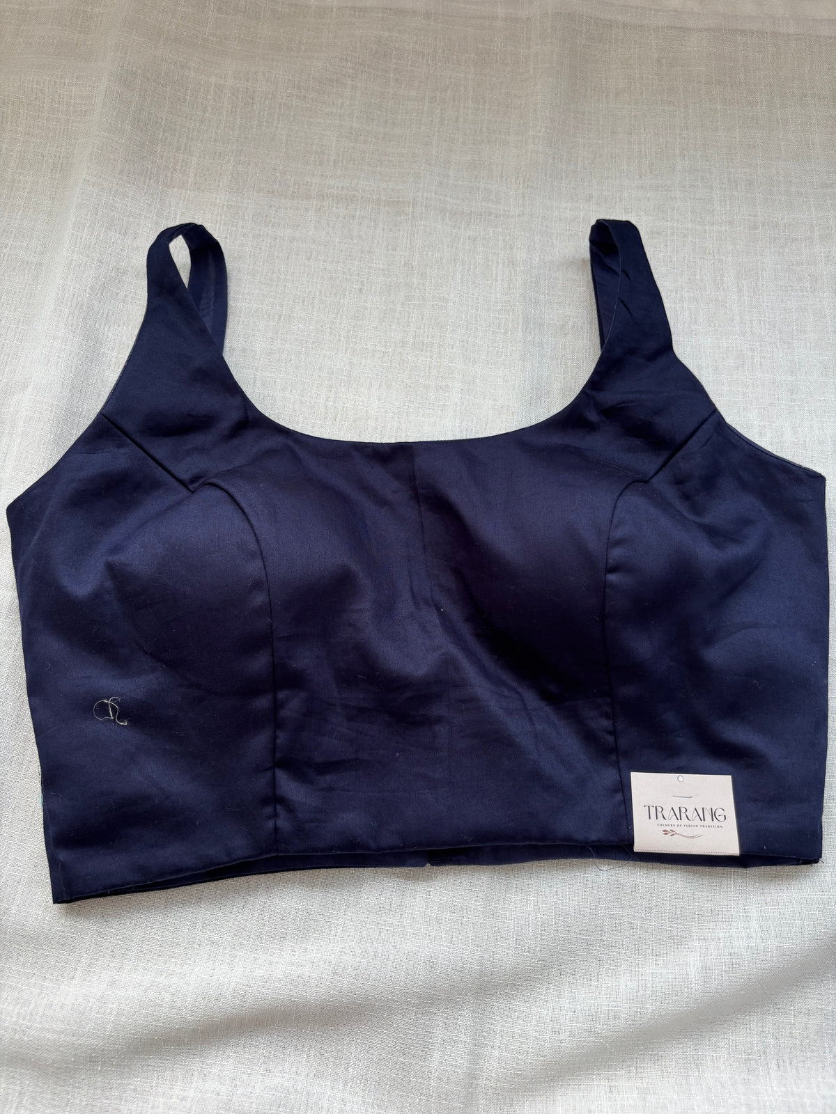 NAVY BLUE COTTON BLOUSE