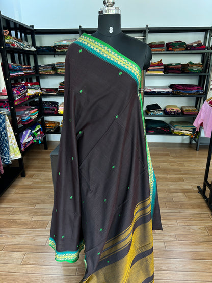 BROWN DHANIAKHALI SAREE