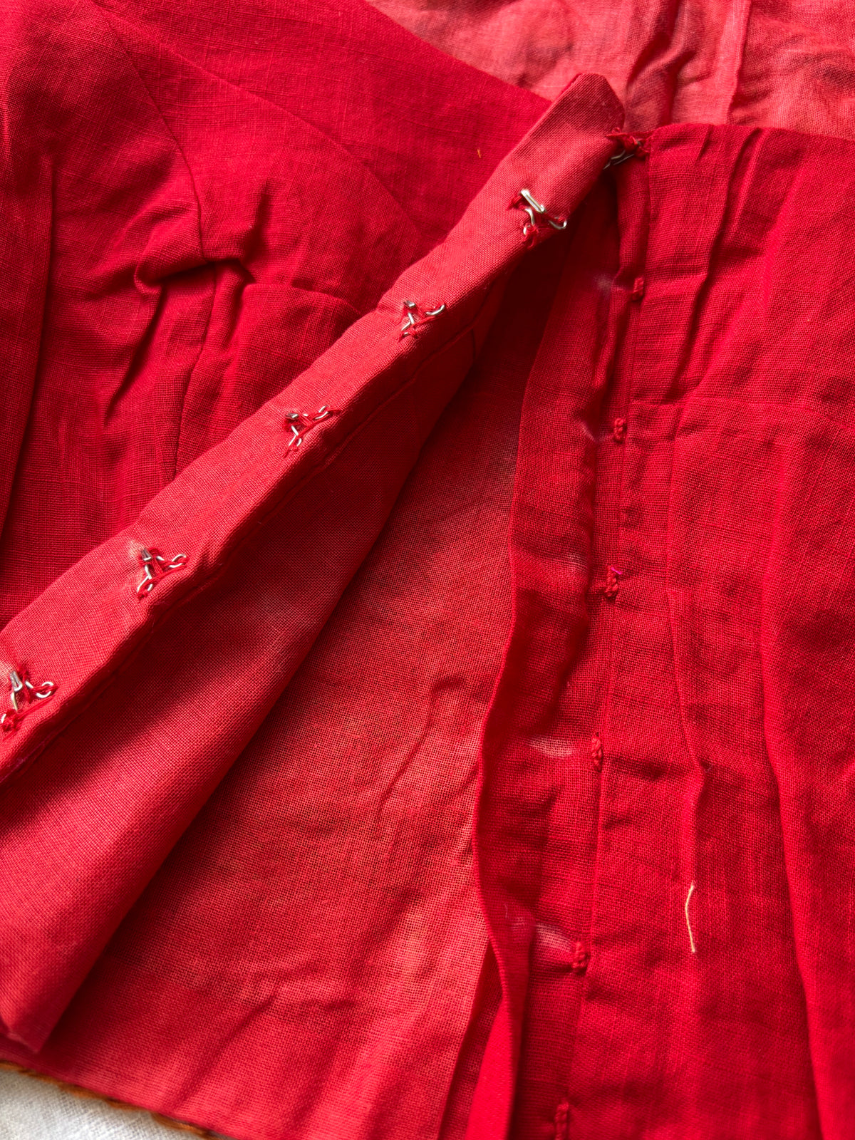 Red Embroidered blouse